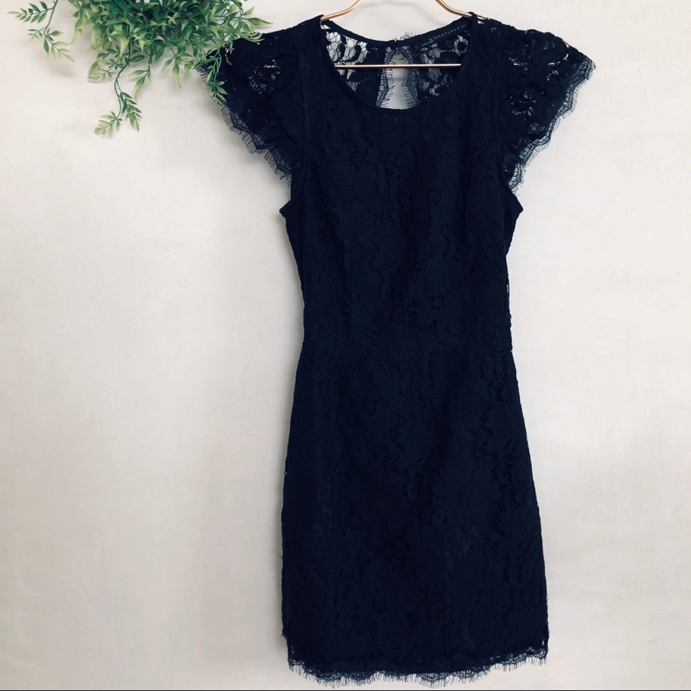 Signature8 | Black Lace Cap Sleeve Dress “E”